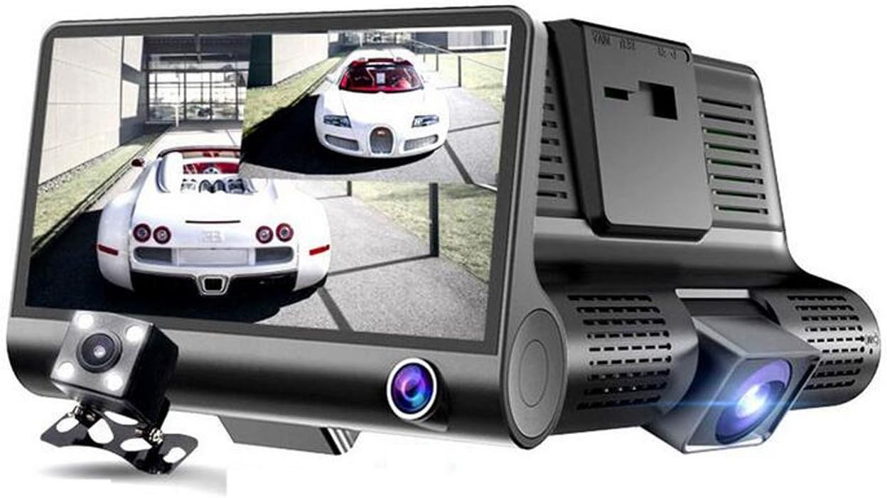 1080P HD Car DVR Dash Cam Video Recorder 3 Lens Driving Recorder 4 ''G-sensor Car Camera Recorder Night Vision