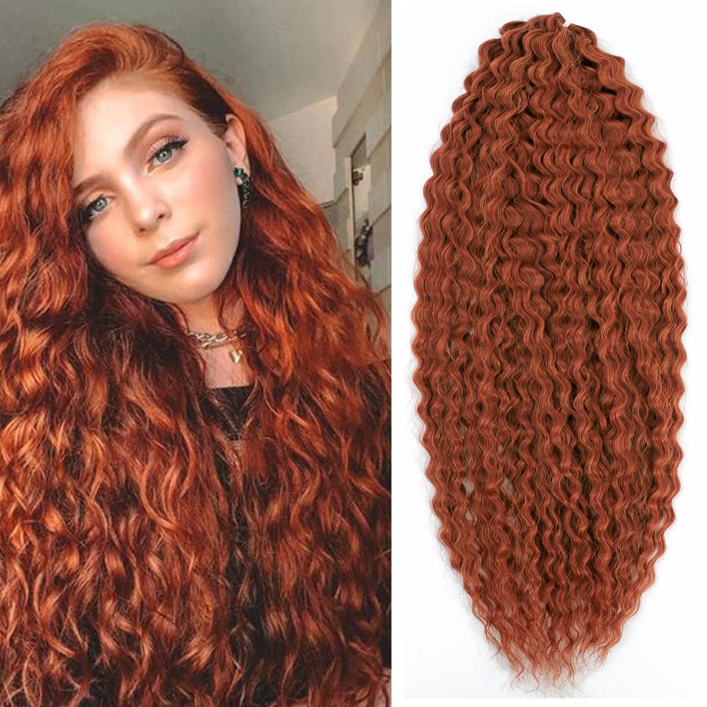 YEESHEDO - 3 Bundles Body Wave Hair 22 Inch Pre-looped Bohemian Bridal Synthetic Hair Extensions for Women Bronze(17)-350# — image 1