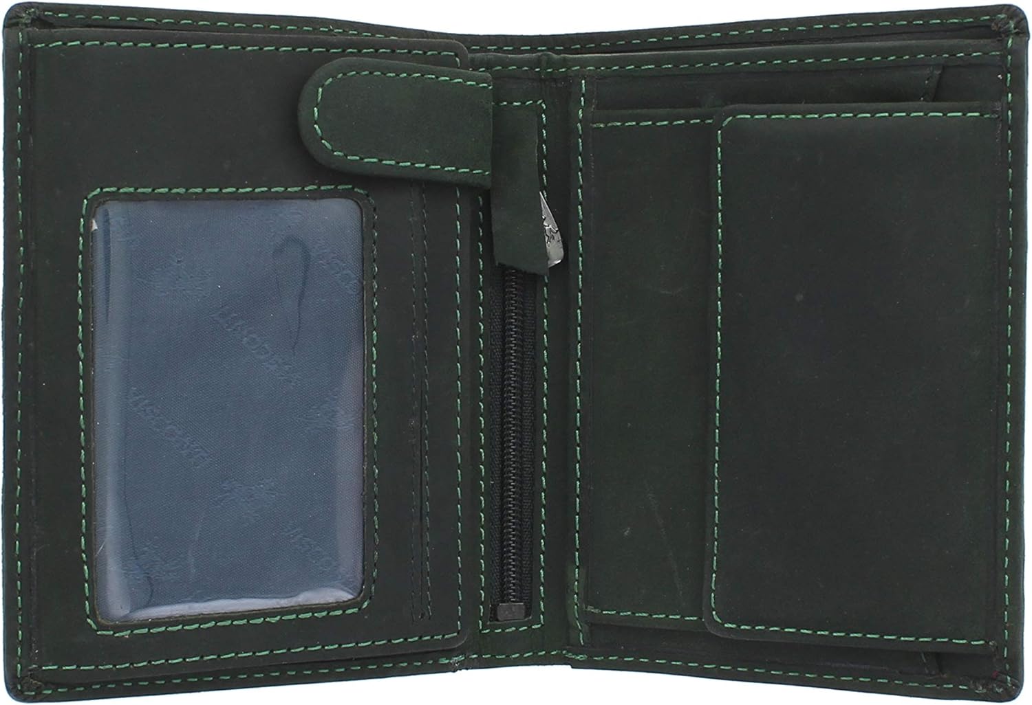 VISCONTI Oiled Leather Rifle Wallet 709 Oil Green RFID