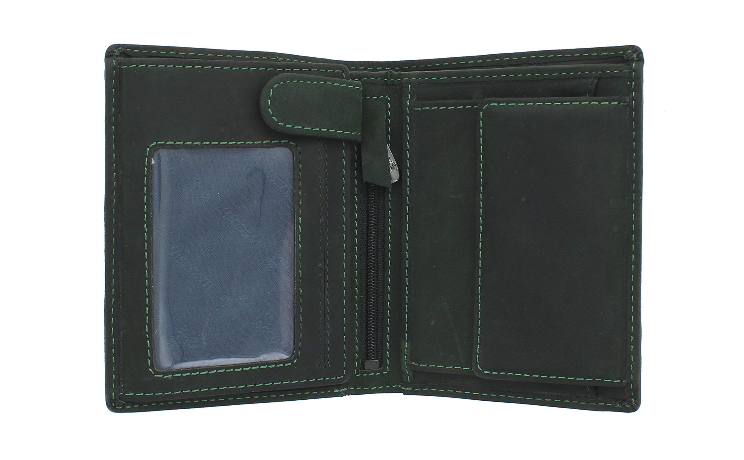 VISCONTI Oiled Leather Rifle Wallet 709 Oil Green RFID