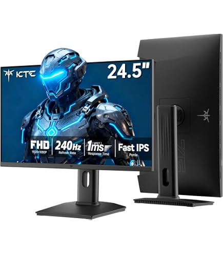 Amazon.com: KTC 24.5 Inch 240Hz Gaming Monitor, FHD 1080p Fast IPS