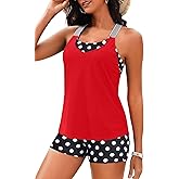 Daci Tankini Swimsuits for Women-2025 Bathing Suits 2 Piece Swimwear with Shorts for Tummy Control