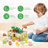 KMTJT Montessori Wooden Farm Sorting Toy for 1 2 3 Years Kids view 4