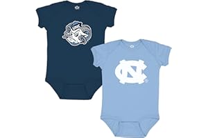 Little King NCAA Bodysuit 2 Pack Short Sleeve-100% Cotton-Infant Sizes 0-3M 6M 12M 18M