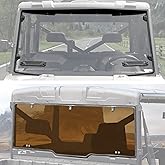A & UTV PRO Rear & Front Full Windshield for 2017-2025 Polaris Ranger XP 1000/ Crew XP 1000/Ranger 1000/ XP 900, Heavy Duty Clear Tough Windscreen, Rear Dark Tinted Window Accessories, 2PCS