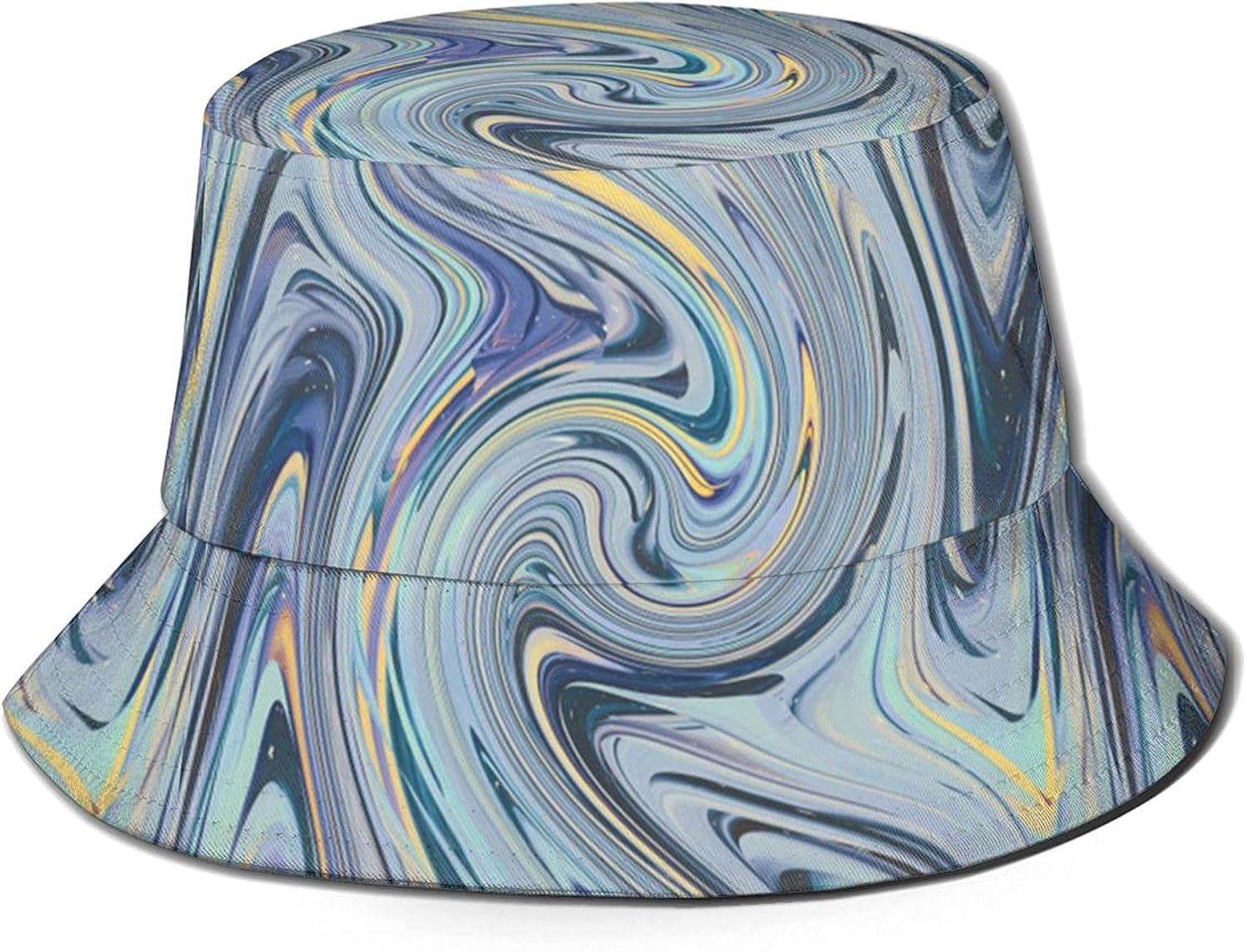 Unisex Fashion Marble Bucket Hat Fisherman Hat Breathable Summer Beach