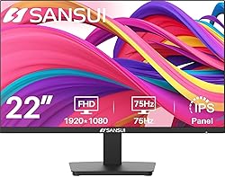 SANSUI Monitor 22 inch 1080p FHD 75Hz Computer