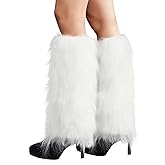 Fur Leg Warmers For Women furry leg warmers fuzzy Long Boot Cuff Covers Costumes Halloween Accessories