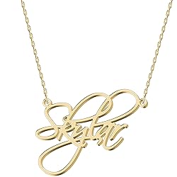 UMAGICBOX Personalized Serenity Name Necklace 18K