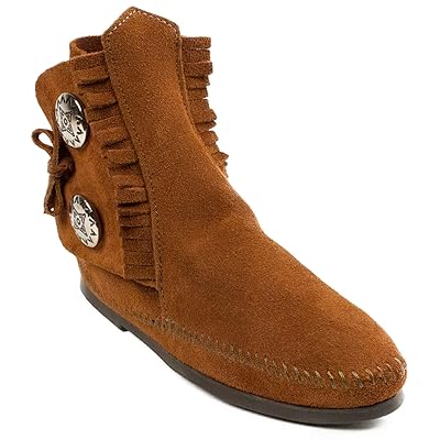 Minnetonka Men's Two Button Hardsole Boot - As Seen on Brad Pitt