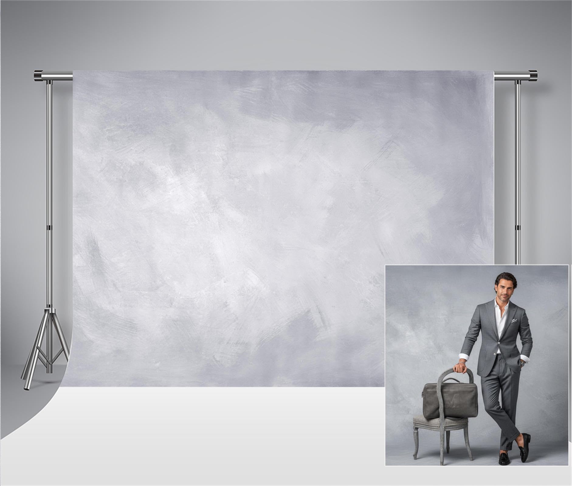 Kate Backdrop 3 * 2m Abstract Light Grey Photography Backdrops Grey Photo Studio Backdrop Retro Microfiber Props for Kids Photography Studio