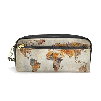 World Map Pencil Case Amazon.com: My Daily Vintage Pencil Case World Map Pen Bag Pouch 