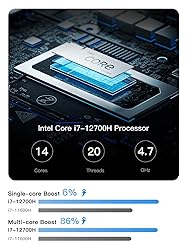 MINISFORUM Venus Series NAB7 Mini PC, 12th Gen Core