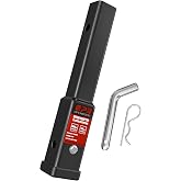 OPENROAD 12-Inch Hitch Extender for 2" Receiver, Trailer Hitch Extension | 12" Hitch Extension, Includes 5/8" Hitch Pin, Rated for 5,000 lbs GTW / 500 lbs TW