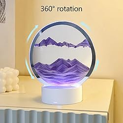 BringLED Moving Sand Art Picture with Lamp, 7 Color