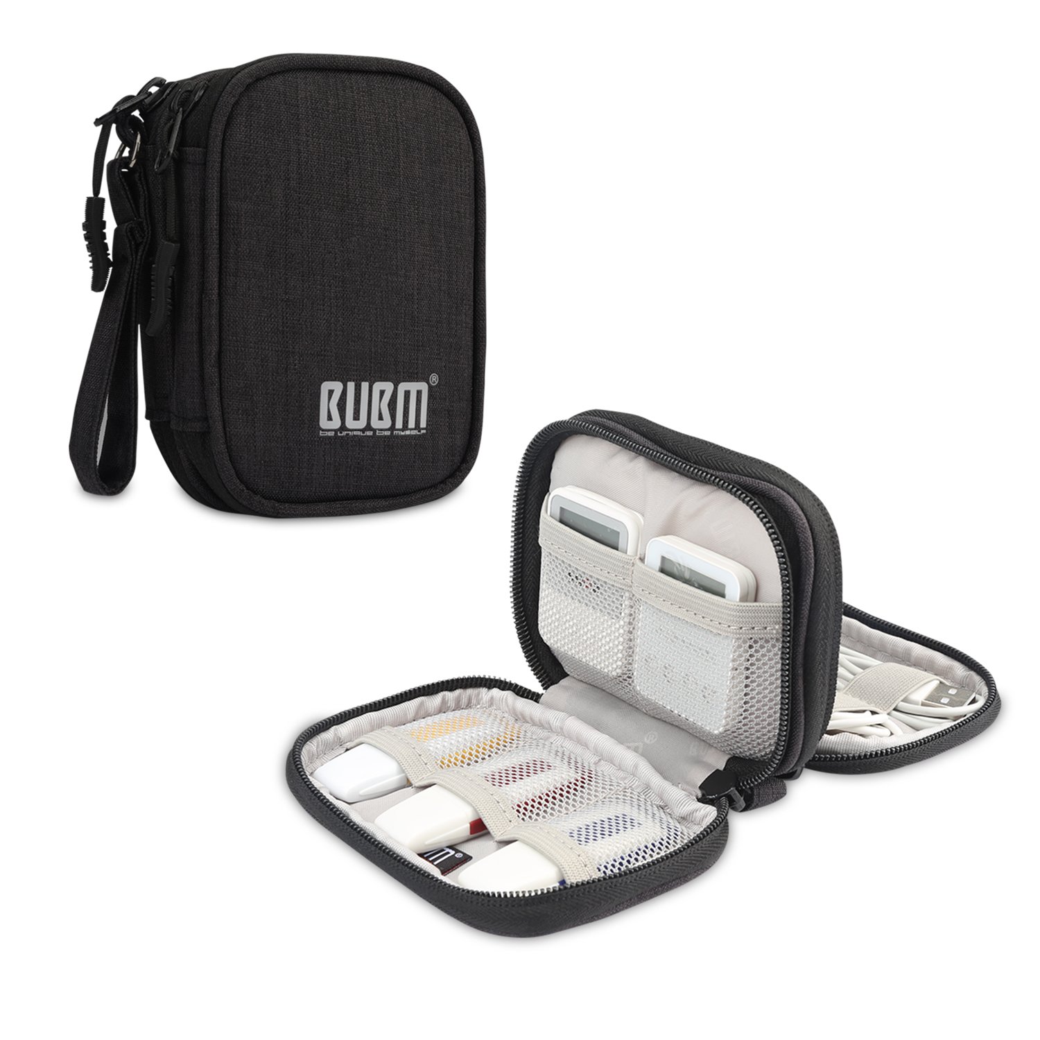 BUBM USB Flash Drive Case (8capacity), Carrying Bag for