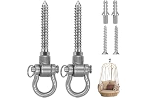Swing Hangers Heavy Duty 2 Pack, Stainless Steel 180° Rotating Swing Hanger with Expansion Tubes for Wood Beam, Punch Bag Han