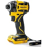 Chicmall 1/4In Hex Impact Driver Compatible with Dewalt 20V 60V Max Battery | Cordless, Brushless, 4.3" Head Length, 2212 in-lbs Torque, 4-Speed, Ring LED Light, Tool Only