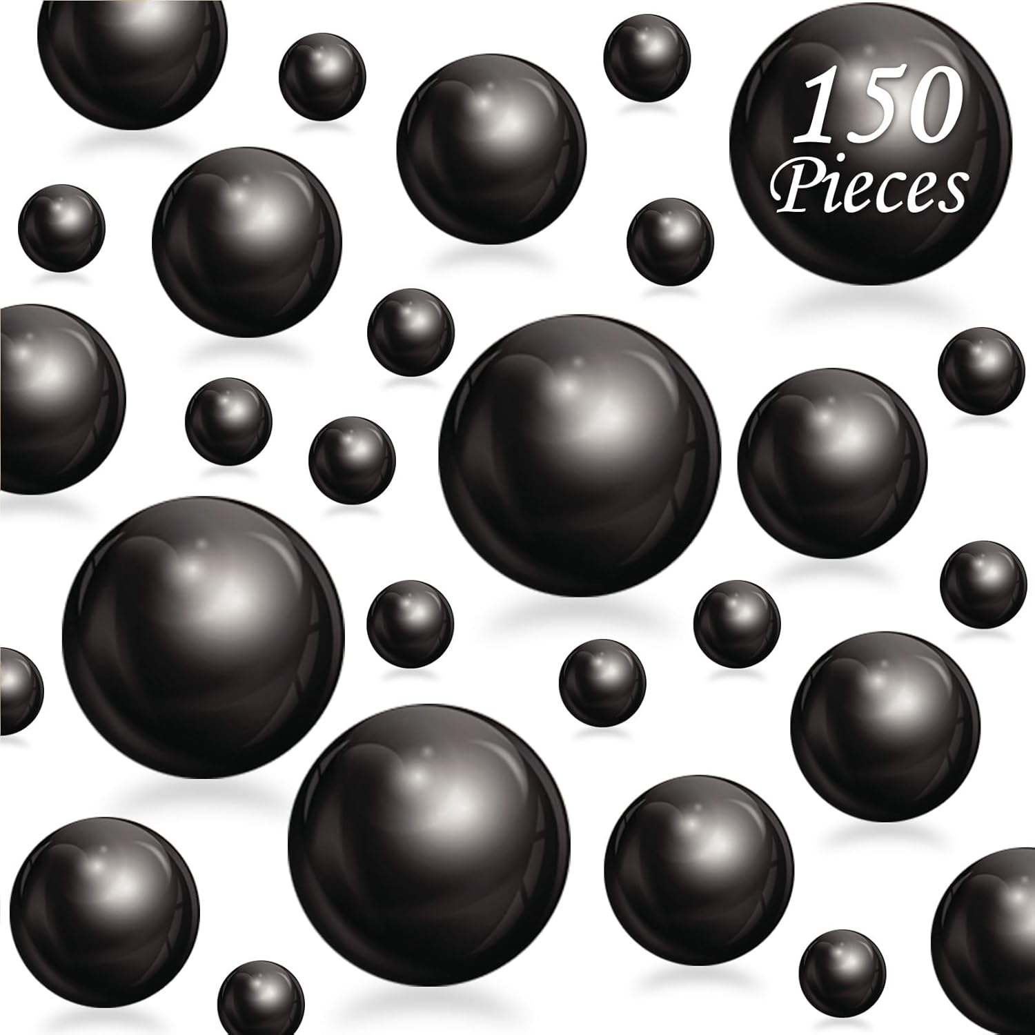 Vase Fillers - Cusmation 150 Pcs Floating Beads for Vases and 800 Pcs Water Gel Beads for Vases, Beads for Vases Plastic No Hole Pearls Floating Beads Filler Table Scatters Candle Centerpiece Home Decor 8/14/20 mm