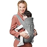 Porte-bébé ergonomique 6 en 1 avec siège de hanche, toutes les positions de transport, porte-bébé réglable pour nouveau-né à 