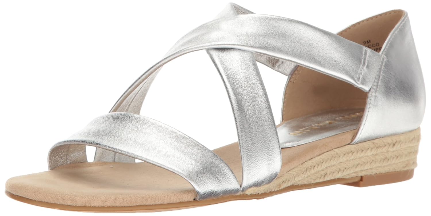 anne klein silver sandals