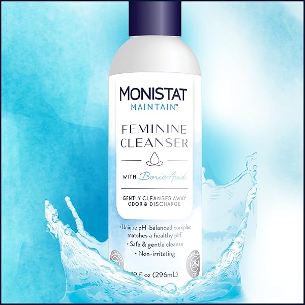 MONISTAT BORIC ACID FEMININE CLEANSER, FRAGRANCE FREE FEMININE WASH, 10 FL OZ, 1 PACK