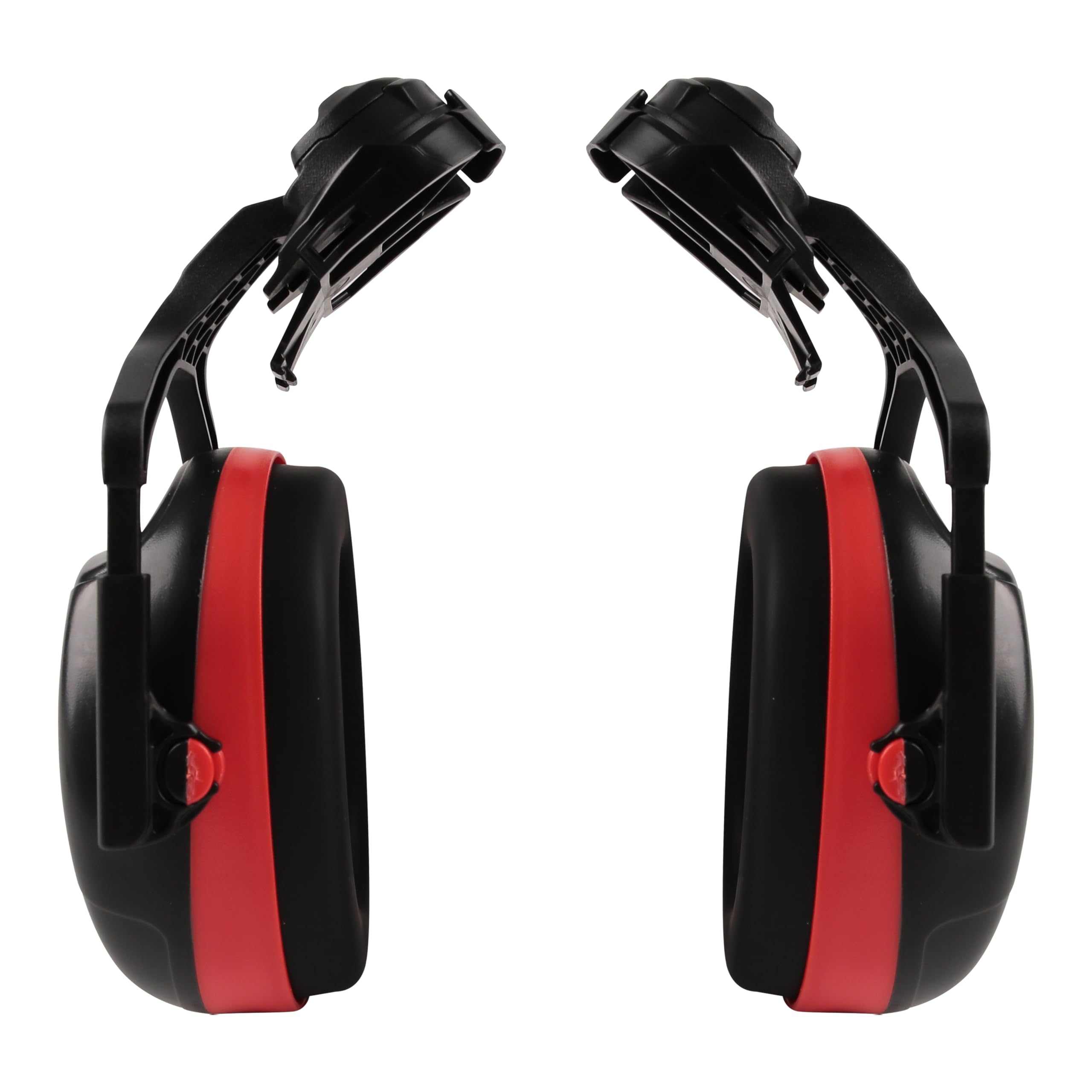 HEARMOR Ear Defenders for Helmet, Ear Protectors for Forestry Helmet with Visor and Chainsaw Helmet, red, One Size