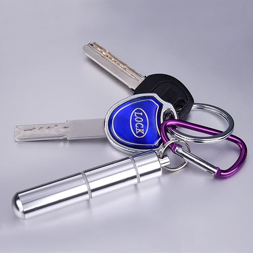 Hotop Portable Toothpick Holder Pocket Waterproof Aluminium Alloy Toothpick  Box Metal Pill Case with Key Ring,