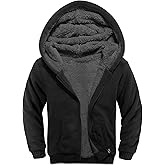 V VALANCH Boys Hoodie Zip Up Fleece Lined Jacket Warm Sherpa Hooded Sweatshirts for Boys Girls 6-15 Years