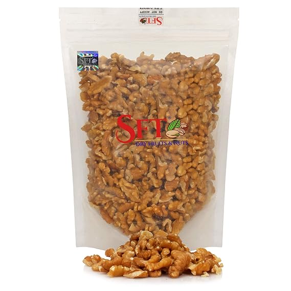 SFT Walnut Kernels Organic (Akhrot Giri) California (Grade - 8 Pieces, Broken) 1 Kg