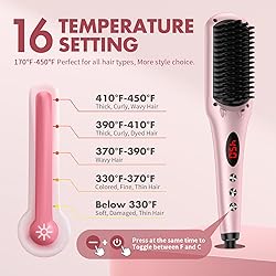 Enhanced Hair Straightener Heat Brush by