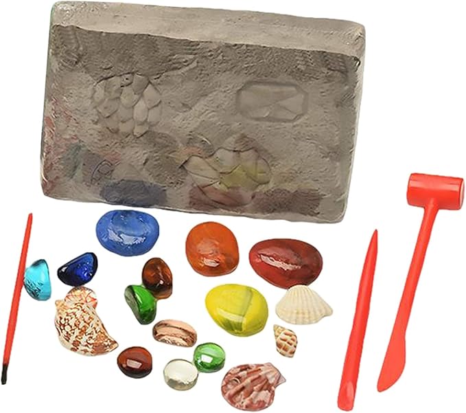 Perfeclan Gem Digging Kits with 17 Simulation Gemstones for Kids Rock
