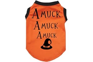 Petitebella Amuck Witch Orange Puppy Dog Shirt (Large)