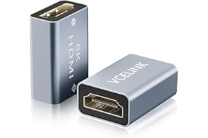 VCELINK HDMI Female to Female Coupler 8K, HDMI 2.1 Female Connector & Extension Adapter, HDMI Extender, Support 8K@60Hz / 4K@