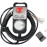 CNCTOPBAOS 6 Axis MPG Pendant CNC Handwheel Manual Pulse Generator 100PPR | 3/4/5/6 Axis DC5V Input Remote Hand Control CNC Controller For Siemens, MITSUBISHI CNC Router,Engraving,Milling Machine,Lathe