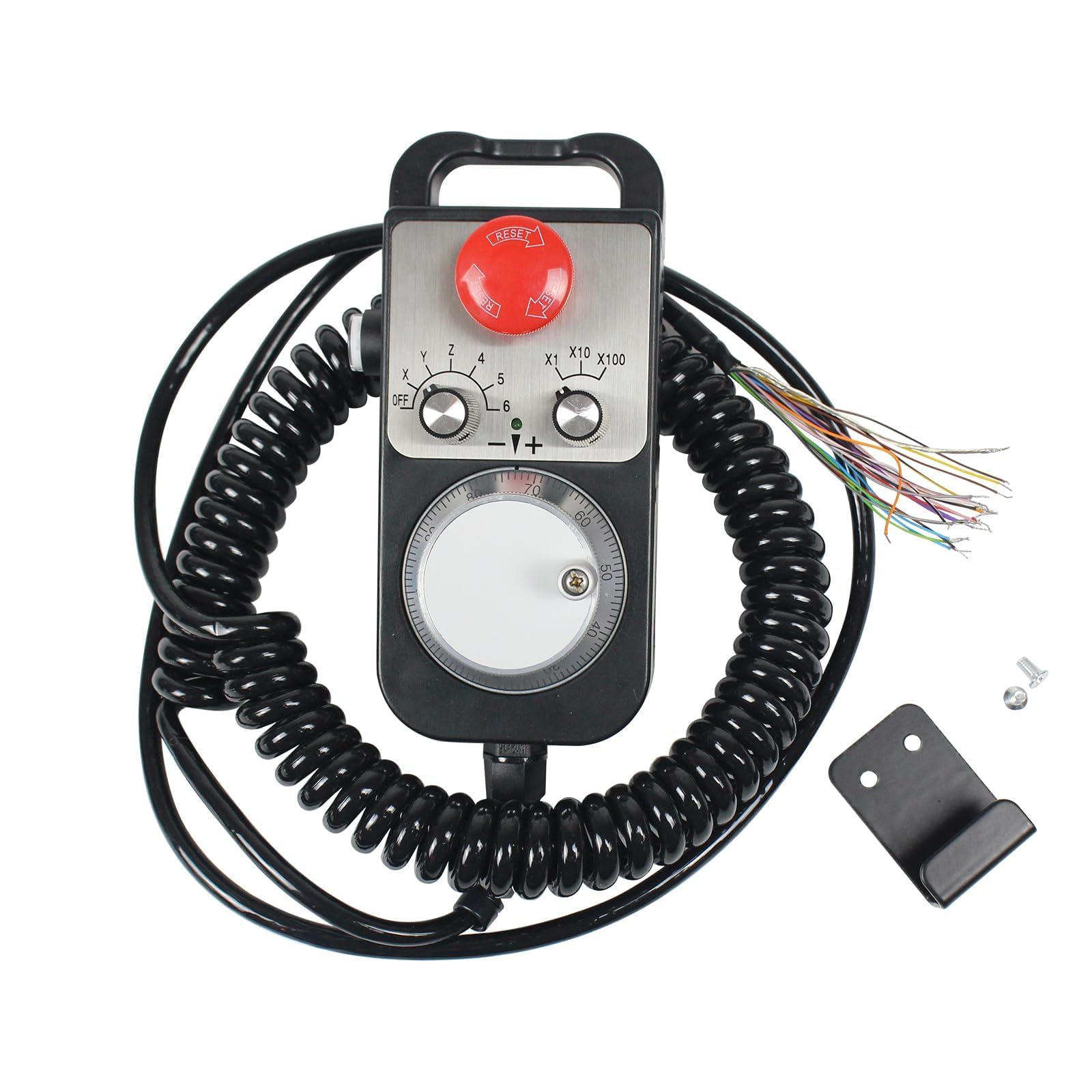 Photo 1 of CNCTOPBAOS 100PPR Universal 6 Axis CNC Handwheel MPG Pendant with Emergency Stop Manual Pulse Generator for Siemens/MITSUBISHI/CNC Router Engraving Milling Lathe Machine Remote CNC Controller