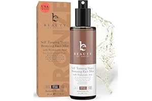 Self Tanner Face Mist - USA Made with Natural & Organic Ingredients with Hyaluronic Acid for Face Tan, Sunless Tanning Spray 