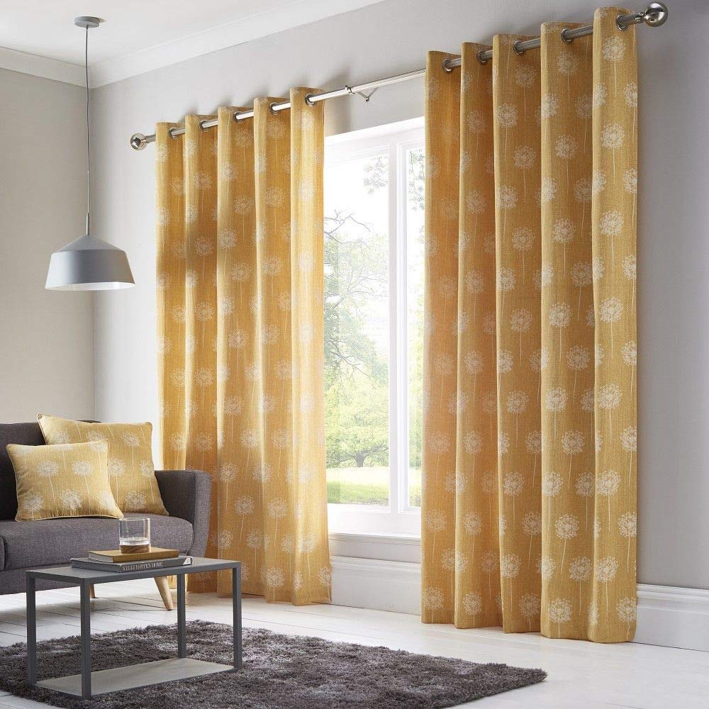 Bedmaker Silhouette Ochre Curtains 46 x 72 - BM