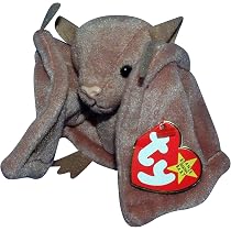 Amazon.com: Ty Beanie Baby Batty The Bat Brown 8 Inch Plush Toy ...