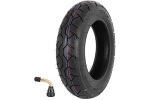 WEIYINGSI 3.50-10 Scooter Tire, 3.50-10 Tubeless Tire for Scooters and Mopeds with 10 Inches Rims; 8PR 56 J; Angled Valve Stem - 1 Pack