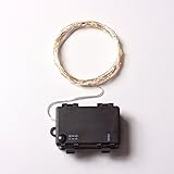 Rtgs Micro LED 60 Super Bright Warm White Color Indoor and Outdoor String Lights Battery Operated on 20 Ft Long Silver Color Ultra Thin String Wire with Timer [NEWEST VERSION] + 100% RTGS Products Satisfaction Guarantee