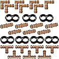 Boao 28 Pcs Drip Irrigation Fittings Kit Irrigation Parts for 1/2 Inch Connectors Including 7 Tees 7 Couplings 7 Elbows and 7 End Cap for Drip or Sprinkler Systems