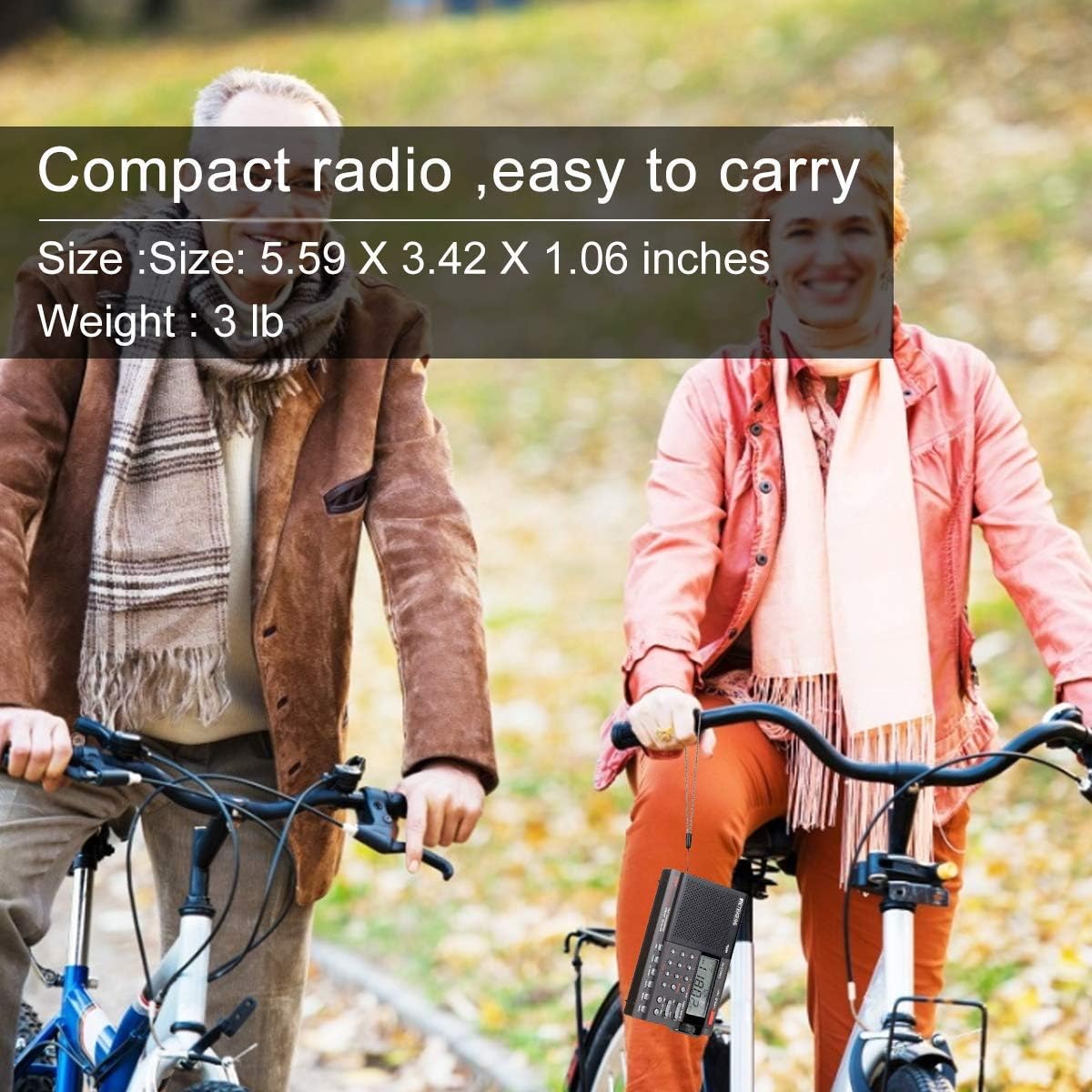 Retekess TR608 Shortwave Radio with Best Reception, Portable Radio Battery Operated, Digital Radio with DSP Chip and Air Band for Traveller(Black): Home Audio & Theater