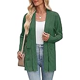 Zeagoo Women's Lightweight Cardigan Sweaters Open Front Long Sleeve Casual Loose Thin Cardigans with Pockets 2025