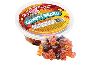 Marranadas Enchilados - Spicy Gummy Trays with Pineapple, Mango, Bears, and More! Irresistible Chamoy Drizzle - Reusable Trays 7.25oz (Spicy Gummy Bears)