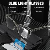 COOLOO Blue Light Blocking Glasses Gaming Anti Glare TR90 Frame view 5