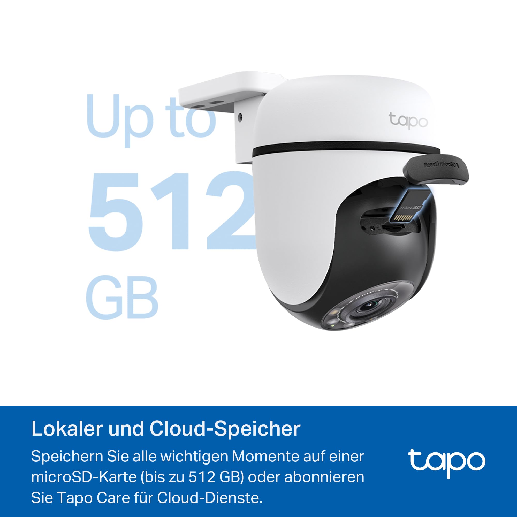 Tapo C51A 2K WLAN Überwachungskamera Außen, 360° Schwenk-/Neige, Vollfarbige Nachtsicht, Personenerkennung, Bewegungsverfolgung, Zwei-Wege-Audio, microSD-Karte bis zu 512 GB 7