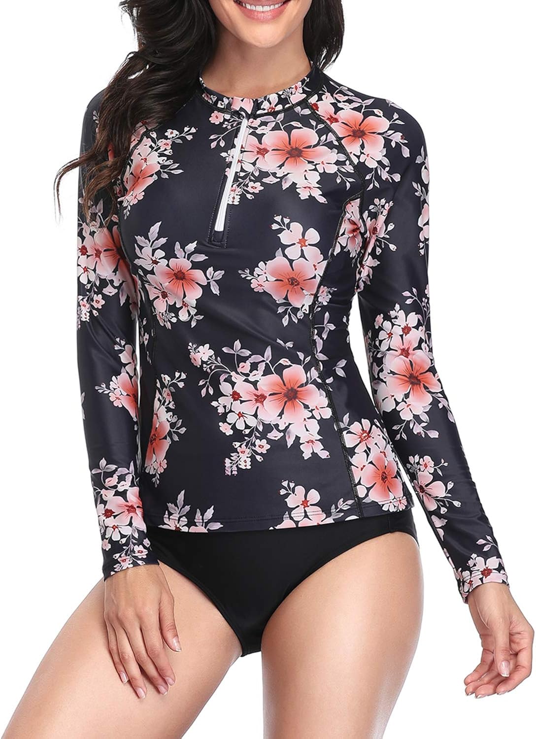 plus size rash guard with built in bra