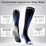 Calves Kelson 2 Pairs Compression Socks 20-30 mmHg Knee High Women Men view 3