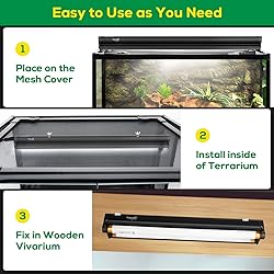 T5 UVB Reptile Light Fixture HO UVB Bulb Lighting